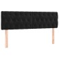 vidaXL Boxspringbett mit Matratze & LED Schwarz 160x200 cm Samt vidaXL Boxspringbett mit Matratze & LED Schwarz 160x200 cm Samt