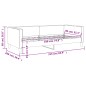 Tagesbett Dunkelgrau 90x190 cm Stoff Tagesbett Dunkelgrau 90x190 cm Stoff