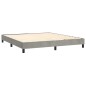 vidaXL Boxspringbett mit Matratze & LED Hellgrau 180x200 cm Samt vidaXL Boxspringbett mit Matratze & LED Hellgrau 180x200 cm Samt