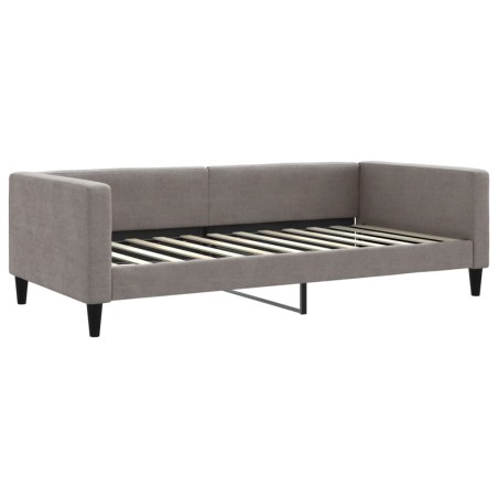 Tagesbett Taupe 100x200 cm Stoff