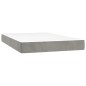 vidaXL Boxspringbett mit Matratze & LED Hellgrau 120x200 cm Samt vidaXL Boxspringbett mit Matratze & LED Hellgrau 120x200 cm Samt