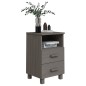 vidaXL Nachttisch HAMAR Hellgrau 40x35x62 cm Massivholz Kiefer vidaXL Nachttisch HAMAR Hellgrau 40x35x62 cm Massivholz Kiefer