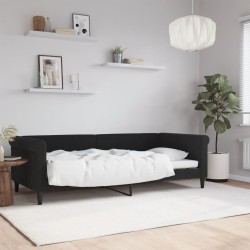 vidaXL Tagesbett Schwarz 90x200 cm Samt