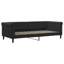 vidaXL Tagesbett Schwarz 90x200 cm Samt