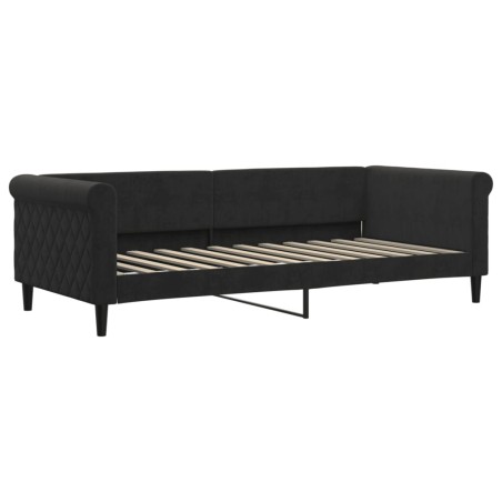 vidaXL Tagesbett Schwarz 90x200 cm Samt