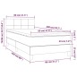 vidaXL Boxspringbett mit Matratze & LED Hellgrau 80x200 cm Samt vidaXL Boxspringbett mit Matratze & LED Hellgrau 80x200 cm Samt