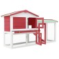 vidaXL Großer Kaninchenstall Rot und Weiß 145x45x84 cm Holz vidaXL Großer Kaninchenstall Rot und Weiß 145x45x84 cm Holz