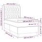 vidaXL Boxspringbett mit Matratze Schwarz 100x200 cm Samt vidaXL Boxspringbett mit Matratze Schwarz 100x200 cm Samt