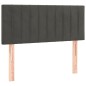 vidaXL Boxspringbett mit Matratze & LED Dunkelgrau 100x200 cm Samt vidaXL Boxspringbett mit Matratze & LED Dunkelgrau 100x200 cm Samt