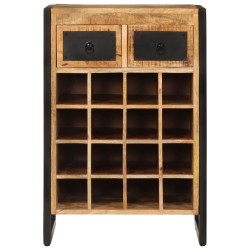 vidaXL Weinregal für 16 Flaschen Massivholz Mango