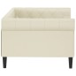 Tagesbett Creme 90x200 cm Kunstleder Tagesbett Creme 90x200 cm Kunstleder