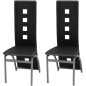 vidaXL Esszimmerstühle 2 Stk. Schwarz Kunstleder vidaXL Esszimmerstühle 2 Stk. Schwarz Kunstleder