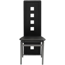 vidaXL Esszimmerstühle 2 Stk. Schwarz Kunstleder 