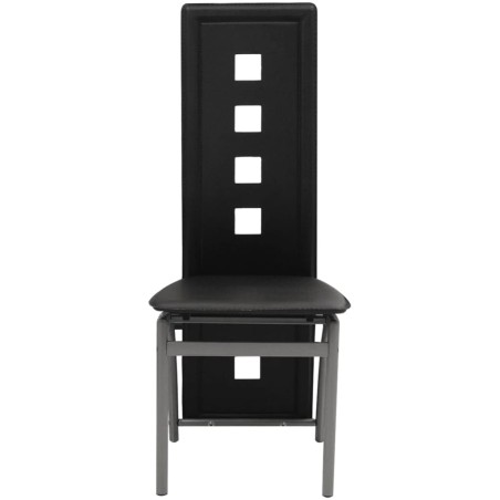 vidaXL Esszimmerstühle 2 Stk. Schwarz Kunstleder 