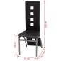 vidaXL Esszimmerstühle 2 Stk. Schwarz Kunstleder vidaXL Esszimmerstühle 2 Stk. Schwarz Kunstleder