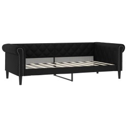 vidaXL Tagesbett Schwarz 90x190 cm Kunstleder