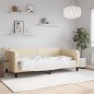 Tagesbett Creme 100x200 cm Stoff Tagesbett Creme 100x200 cm Stoff