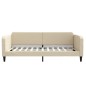 Tagesbett Creme 100x200 cm Stoff Tagesbett Creme 100x200 cm Stoff