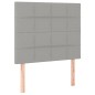 vidaXL Boxspringbett mit Matratze Hellgrau 100x200 cm Stoff vidaXL Boxspringbett mit Matratze Hellgrau 100x200 cm Stoff
