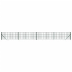 vidaXL Maschendrahtzaun mit Bodenflansch Grün 1x10 m