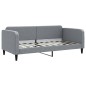 Tagesbett Hellgrau 90x190 cm Stoff Tagesbett Hellgrau 90x190 cm Stoff