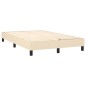 vidaXL Boxspringbett mit Matratze & LED Creme 120x200 cm Stoff vidaXL Boxspringbett mit Matratze & LED Creme 120x200 cm Stoff