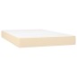vidaXL Boxspringbett mit Matratze & LED Creme 120x200 cm Stoff vidaXL Boxspringbett mit Matratze & LED Creme 120x200 cm Stoff