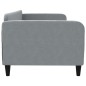 Tagesbett Hellgrau 90x190 cm Stoff Tagesbett Hellgrau 90x190 cm Stoff