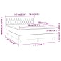 vidaXL Boxspringbett mit Matratze Dunkelgrau 140x200 cm Samt vidaXL Boxspringbett mit Matratze Dunkelgrau 140x200 cm Samt