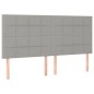 vidaXL Boxspringbett mit Matratze Hellgrau 160x200 cm Stoff vidaXL Boxspringbett mit Matratze Hellgrau 160x200 cm Stoff