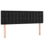 vidaXL Boxspringbett mit Matratze & LED Schwarz 140x200 cm Samt vidaXL Boxspringbett mit Matratze & LED Schwarz 140x200 cm Samt