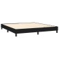 vidaXL Boxspringbett mit Matratze & LED Schwarz 180x200 cm Stoff vidaXL Boxspringbett mit Matratze & LED Schwarz 180x200 cm Stoff