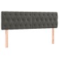vidaXL Boxspringbett mit Matratze & LED Dunkelgrau 160x200 cm Samt vidaXL Boxspringbett mit Matratze & LED Dunkelgrau 160x200 cm Samt