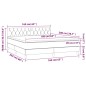 vidaXL Boxspringbett mit Matratze & LED Dunkelgrau 160x200 cm Samt vidaXL Boxspringbett mit Matratze & LED Dunkelgrau 160x200 cm Samt
