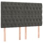 vidaXL Boxspringbett mit Matratze Dunkelgrau 140x190 cm Samt vidaXL Boxspringbett mit Matratze Dunkelgrau 140x190 cm Samt