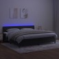 vidaXL Boxspringbett mit Matratze & LED Schwarz 200x200 cm Samt vidaXL Boxspringbett mit Matratze & LED Schwarz 200x200 cm Samt
