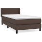 vidaXL Boxspringbett mit Matratze Braun 80x200 cm Kunstleder vidaXL Boxspringbett mit Matratze Braun 80x200 cm Kunstleder