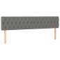 vidaXL Boxspringbett mit Matratze & LED Dunkelgrau 200x200 cm Stoff vidaXL Boxspringbett mit Matratze & LED Dunkelgrau 200x200 cm Stoff