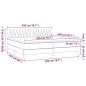 vidaXL Boxspringbett mit Matratze & LED Dunkelgrau 200x200 cm Stoff vidaXL Boxspringbett mit Matratze & LED Dunkelgrau 200x200 cm Stoff