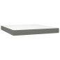 vidaXL Boxspringbett mit Matratze & LED Dunkelgrau 180x200 cm Stoff vidaXL Boxspringbett mit Matratze & LED Dunkelgrau 180x200 cm Stoff