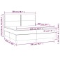 vidaXL Boxspringbett mit Matratze & LED Dunkelblau 200x200 cm Samt vidaXL Boxspringbett mit Matratze & LED Dunkelblau 200x200 cm Samt