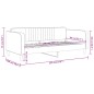 Tagesbett Hellgrau 90x200 cm Samt Tagesbett Hellgrau 90x200 cm Samt