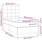 vidaXL Boxspringbett mit Matratze & LED Schwarz 90x200 cm Stoff vidaXL Boxspringbett mit Matratze & LED Schwarz 90x200 cm Stoff