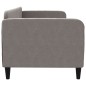 Tagesbett Taupe 80x200 cm Stoff