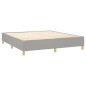 vidaXL Boxspringbett mit Matratze Hellgrau 180x200 cm Stoff vidaXL Boxspringbett mit Matratze Hellgrau 180x200 cm Stoff