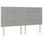 vidaXL Boxspringbett mit Matratze Hellgrau 180x200 cm Stoff vidaXL Boxspringbett mit Matratze Hellgrau 180x200 cm Stoff