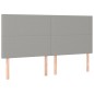 vidaXL Boxspringbett mit Matratze & LED Hellgrau 180x200 cm Stoff vidaXL Boxspringbett mit Matratze & LED Hellgrau 180x200 cm Stoff