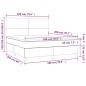 vidaXL Boxspringbett mit Matratze & LED Hellgrau 180x200 cm Stoff vidaXL Boxspringbett mit Matratze & LED Hellgrau 180x200 cm Stoff