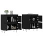 vidaXL Sideboards 2 Stk. Schwarz Holzwerkstoff vidaXL Sideboards 2 Stk. Schwarz Holzwerkstoff