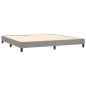 vidaXL Boxspringbett mit Matratze Hellgrau 200x200 cm Samt vidaXL Boxspringbett mit Matratze Hellgrau 200x200 cm Samt